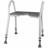 Duschhocker mit Armlehnen und weichem PU-Sitz
