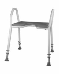 Duschhocker mit Armlehnen und weichem PU-Sitz